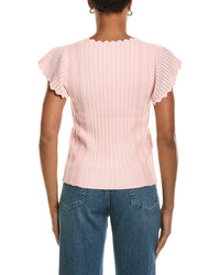 Elie Tahari Elie Tahari The Eliana Flutter Sleeve Sweater