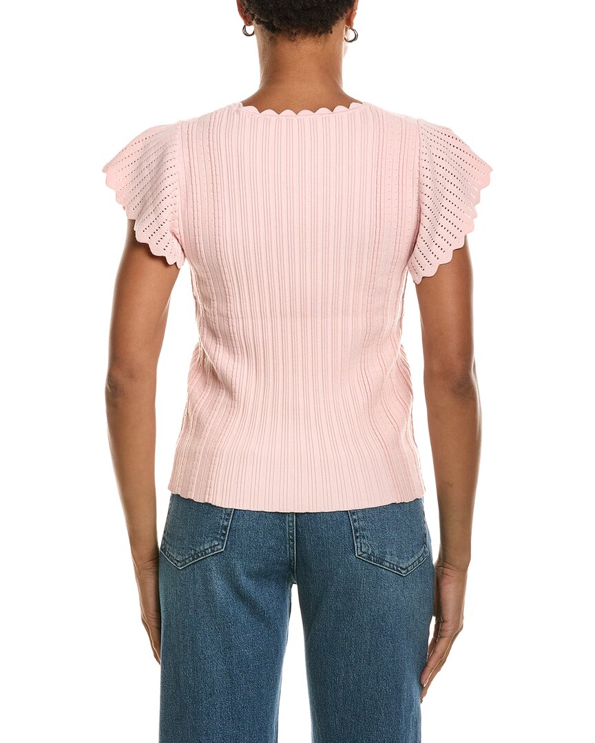 Elie Tahari Elie Tahari The Eliana Flutter Sleeve Sweater