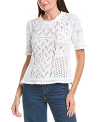 Elie Tahari Elie Tahari The Lily Pointelle Sweater