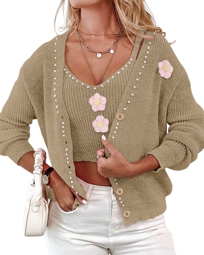 Kayla Paris 2Pc Cardigan & Top Set