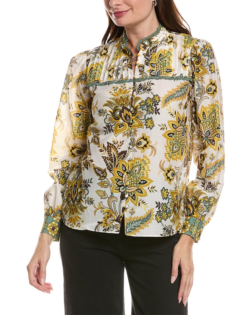 Elie Tahari The Athena Silk-Blend Blouse