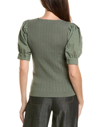 Elie Tahari The Kaeta Puff Sleeve Sweater