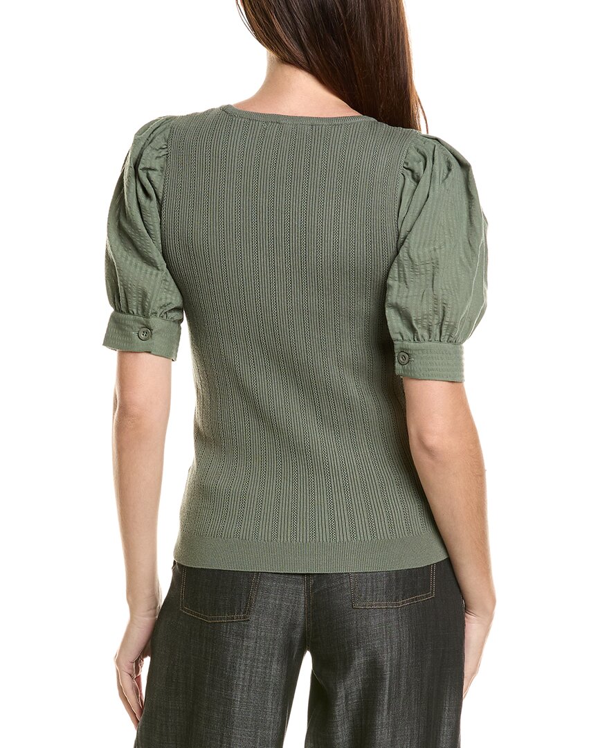 Elie Tahari The Kaeta Puff Sleeve Sweater
