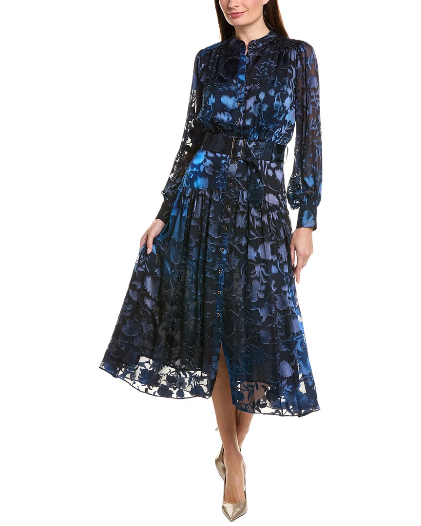 Elie Tahari Elie Tahari The Pippa Silk-Blend Midi Dress