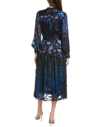 Elie Tahari Elie Tahari The Pippa Silk-Blend Midi Dress