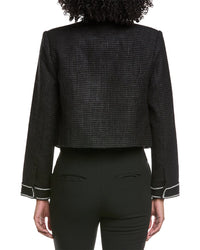 Gracia Crystal Embellished Cropped High Neck Jacket