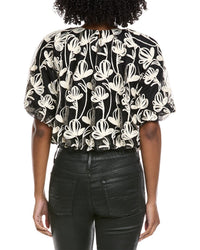 Gracia Embroidered Lace Puff Sleeve Blouse