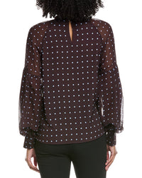 Gracia Front Ruffle Balloon Sleeve Blouse