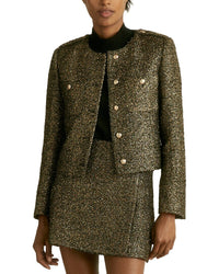 Reiss Wynee Cropped Sparkle Jacket