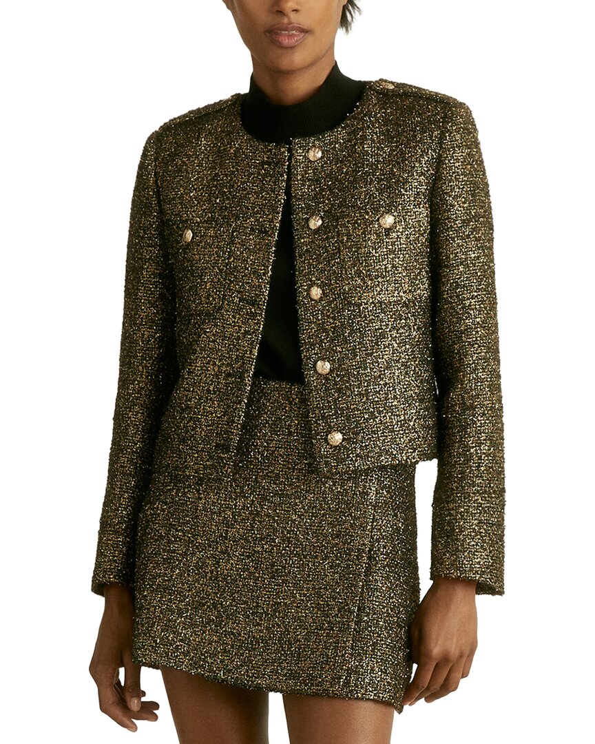 Reiss Wynee Cropped Sparkle Jacket