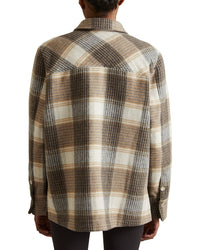 Reiss Phoebe Check Wool-Blend Shacket