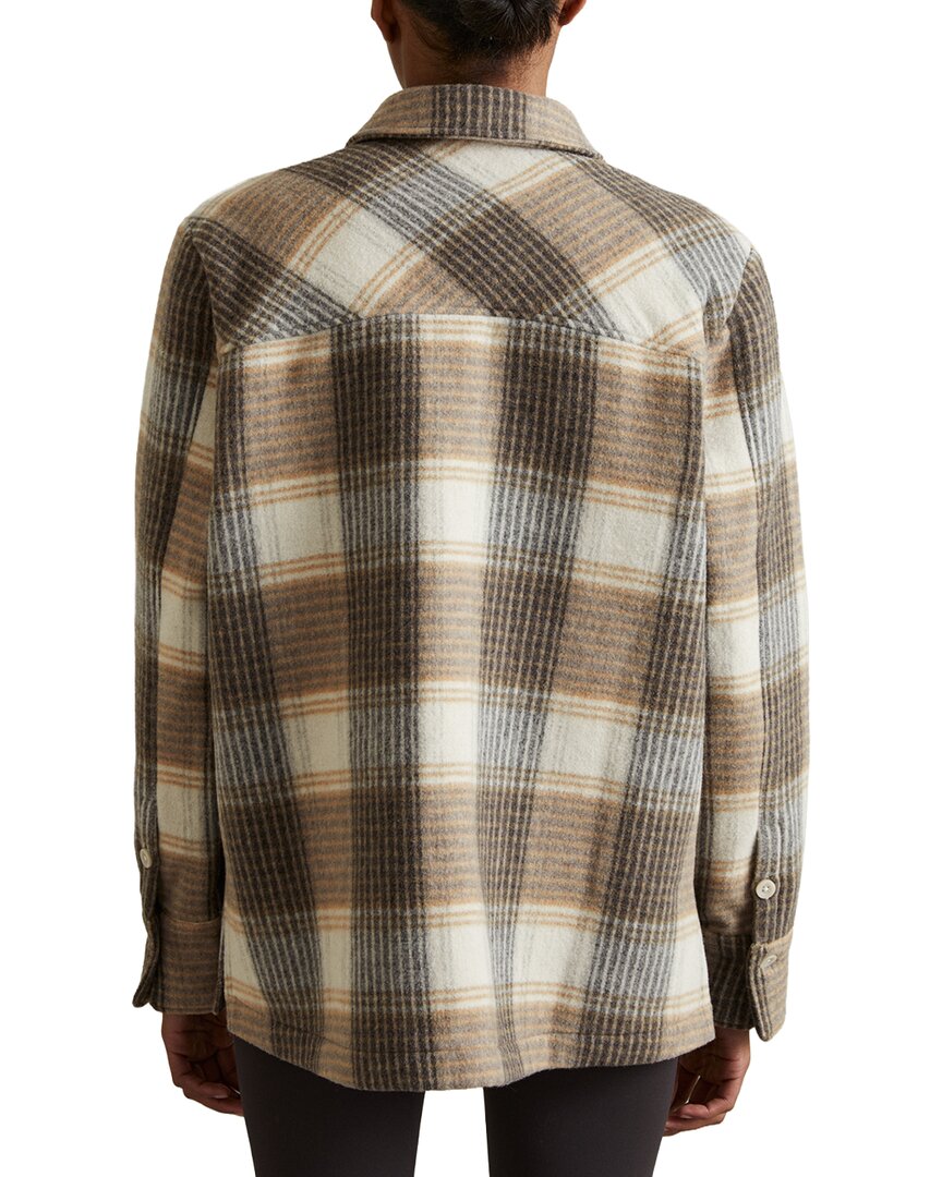 Reiss Phoebe Check Wool-Blend Shacket