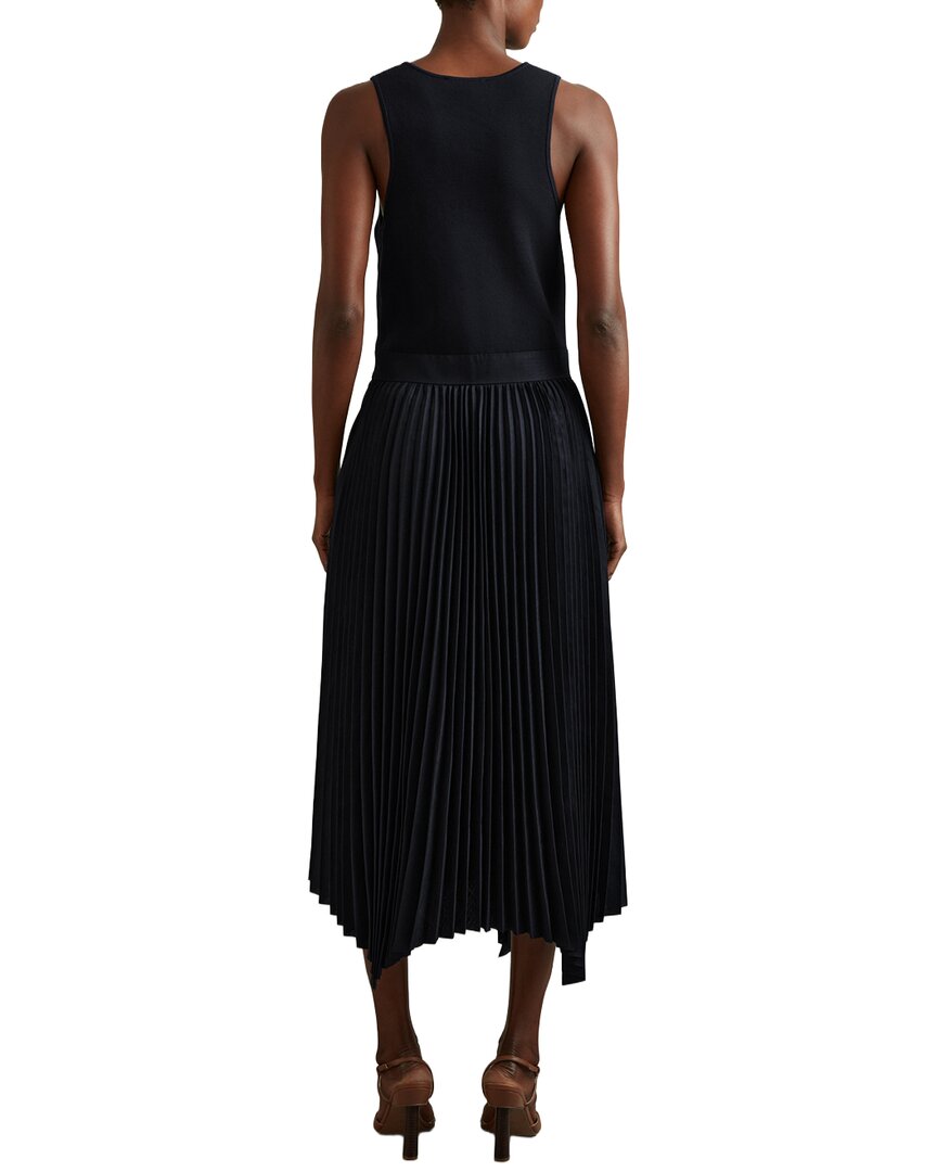Reiss Marnie Knitted Hybrid Pleated Dress