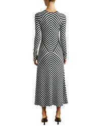Reiss Kali Stripe Knit Midi Dress
