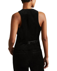 Reiss Parisa Velvet Waistcoat