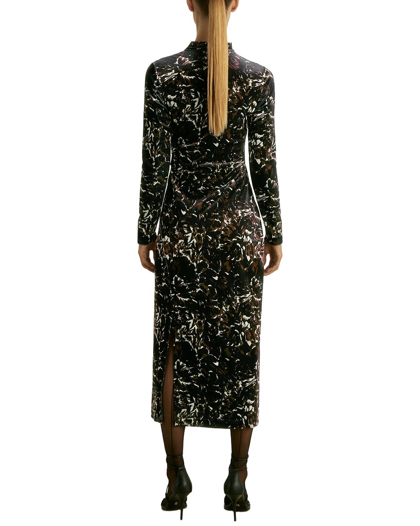 Reiss Sonya Velvet Print Midi Dress