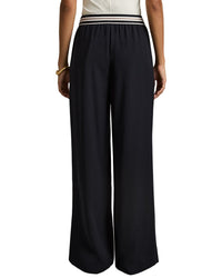 Reiss Abs Stripe Waistband Wide Leg Trouser