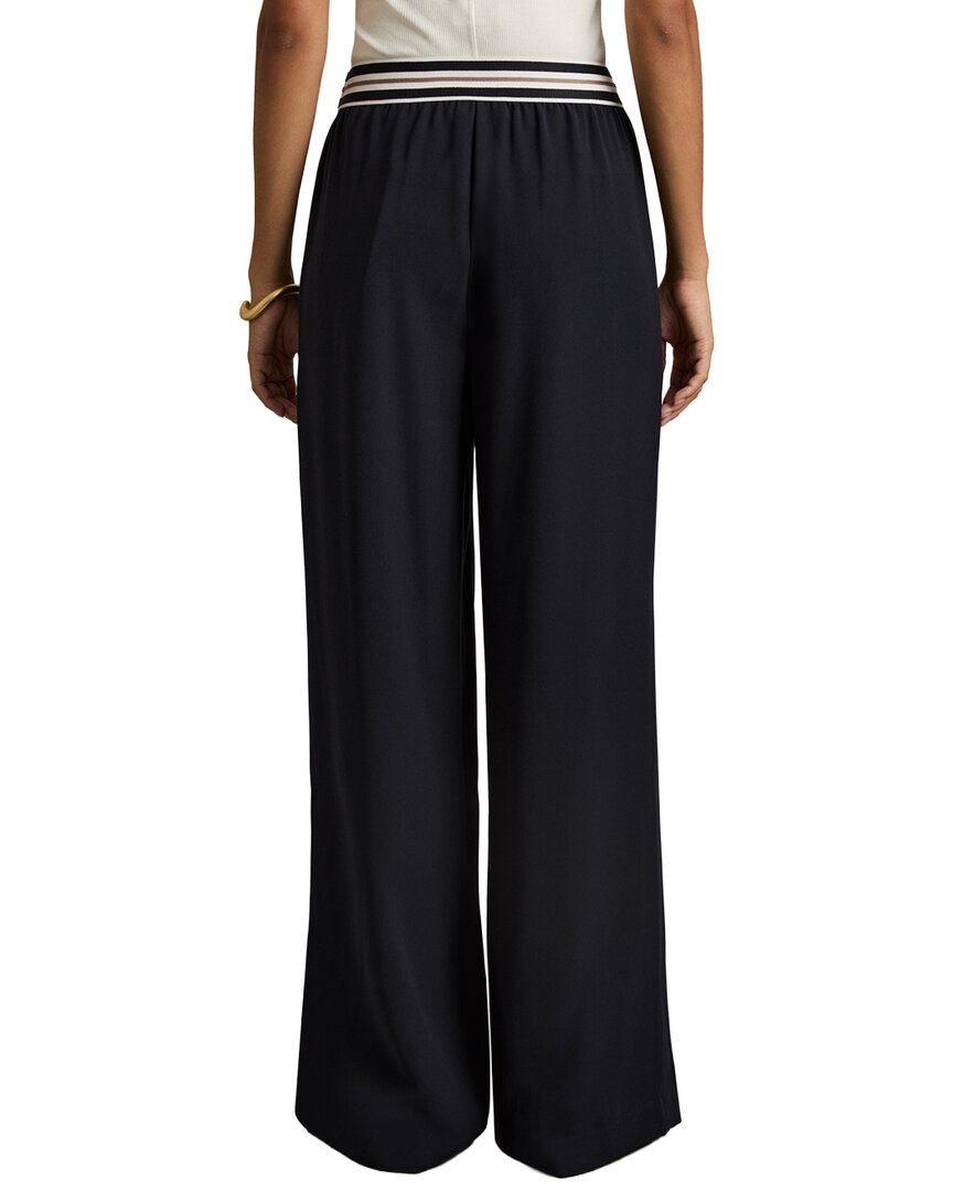 Reiss Abs Stripe Waistband Wide Leg Trouser