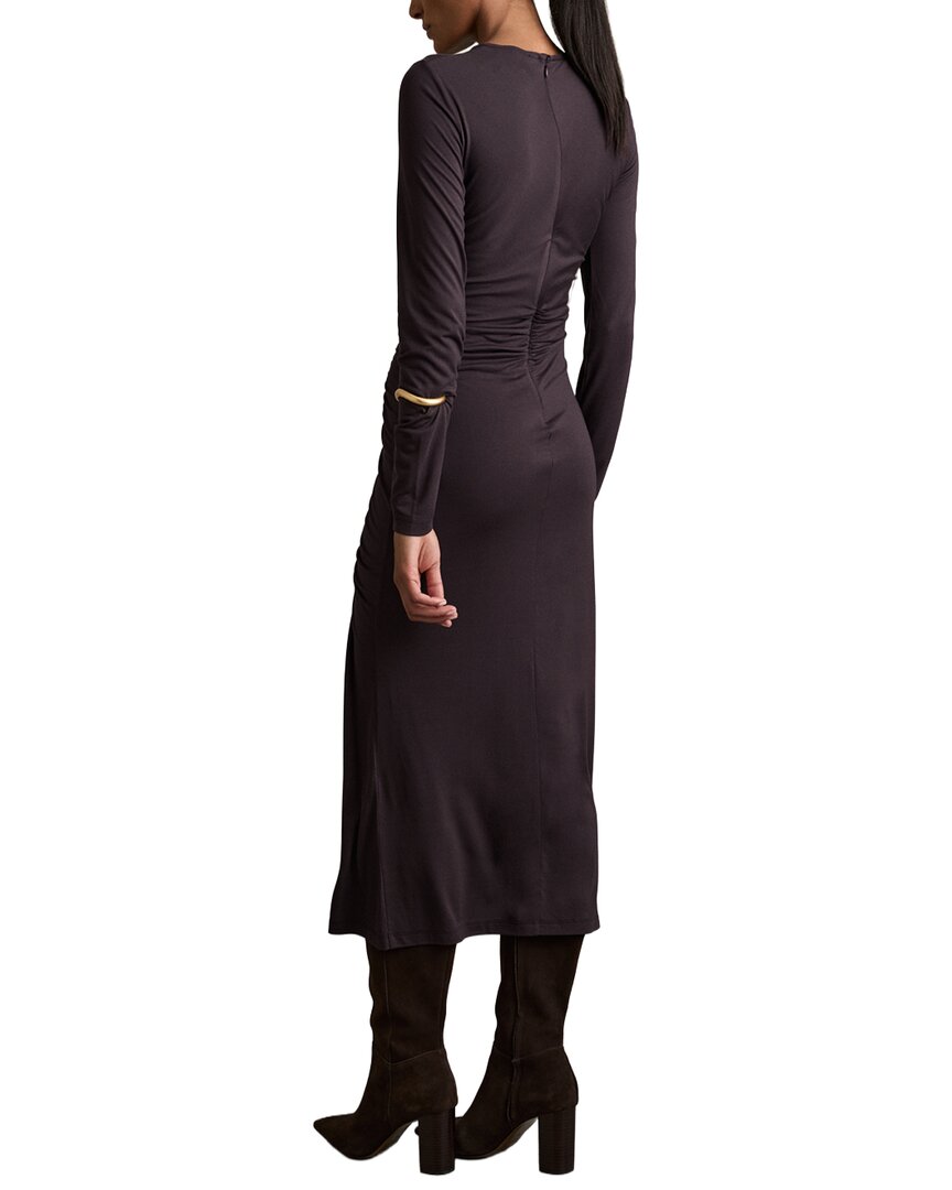 Reiss Rosie Ruched Plain Midi Dress