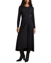Reiss Ivy Ruched Plain Midi Dress