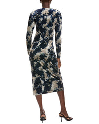 Reiss Briana Velvet Printed Dress