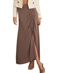 Reiss Aurelie Ruched Midi Skirt