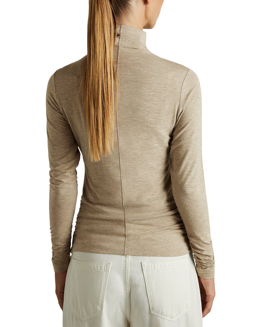 Reiss Louisa Funnel Neck Wool-Blend Top
