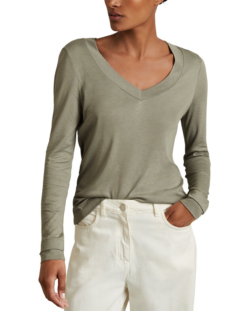 Reiss Reiss Brady V Neck Long Sleeve Top