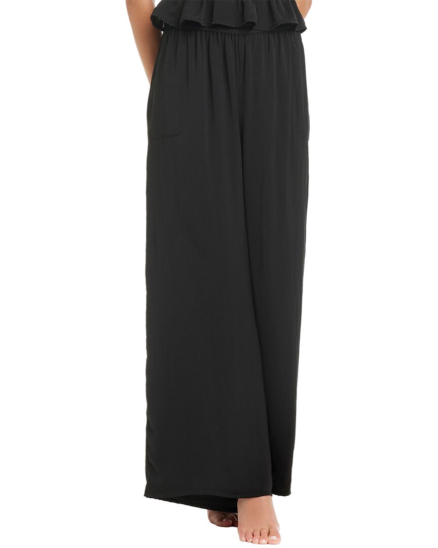 Red Carter Hammered Satin Coverup Wide Leg Pant