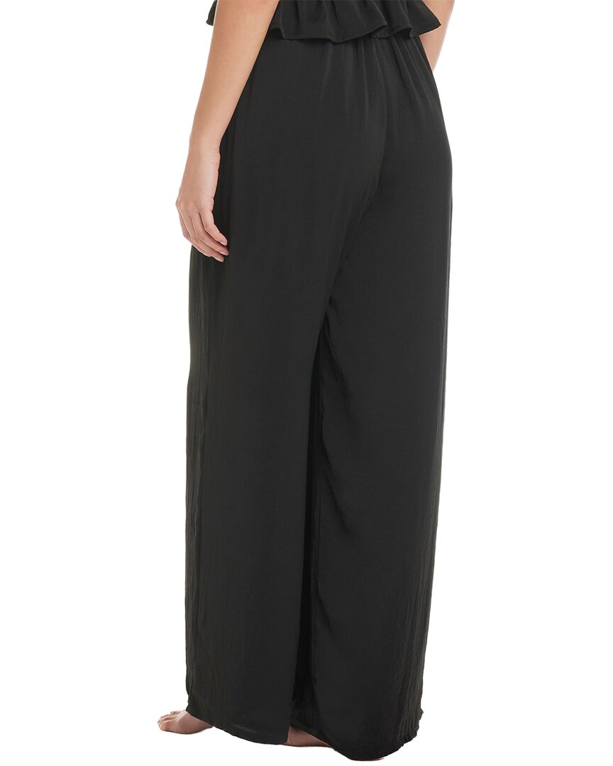 Red Carter Hammered Satin Coverup Wide Leg Pant