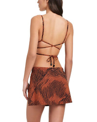 Red Carter High Contrast Skirt Coverup