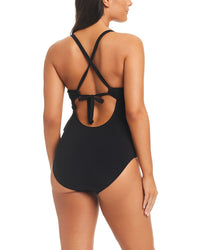 Beyond Control Swimwear Solid Essentials Ruffle Tier One-Piece