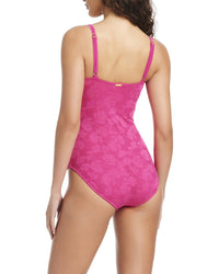 Beyond Control Swimwear Textured Solids Underwire One-Piece