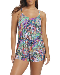 Beyond Control Swimwear Leaf It To Me Blouson Romper