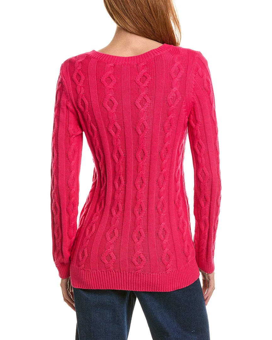 St. John Cashmere-Blend Cable Sweater