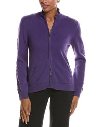 St. John St. John Cable Zip Cashmere-Blend Jacket