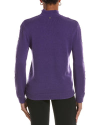 St. John St. John Cable Zip Cashmere-Blend Jacket
