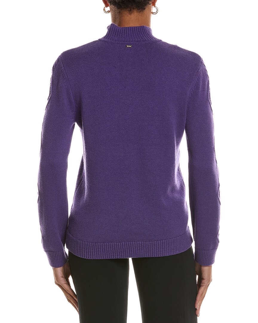 St. John St. John Cable Zip Cashmere-Blend Jacket