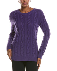 St. John St. John Cable Knit Cashmere-Blend Sweater