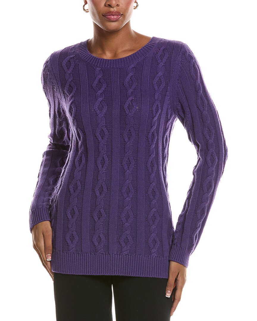 St. John St. John Cable Knit Cashmere-Blend Sweater