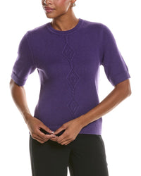 St. John St. John Cable Cashmere-Blend Sweater