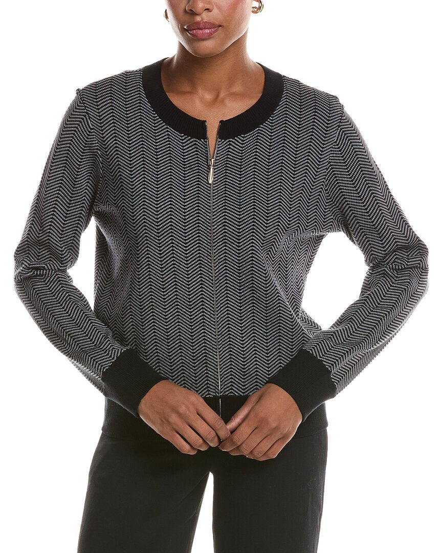 St. John Tweed Bomber Jacket
