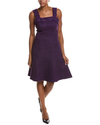 St. John St. John Wool-Blend Tweed Midi Dress