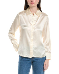 Seraphina Silk Button Top
