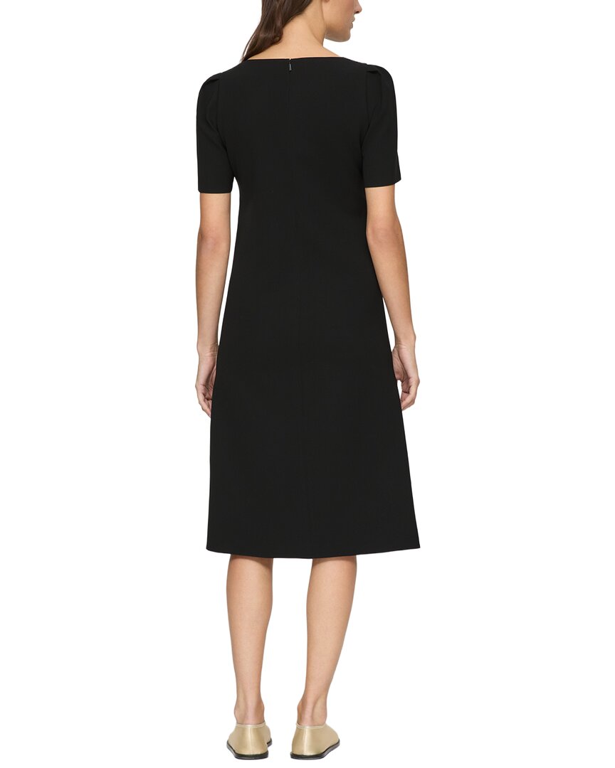 Lafayette 148 New York Bateau Neck Puff Sleeve Dress