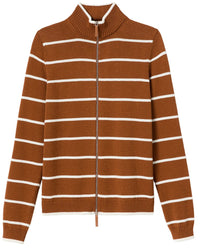 Lafayette 148 New York Stripe Fitted Bomber