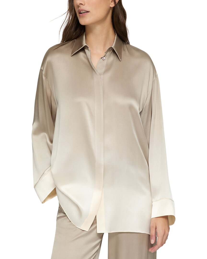 Lafayette 148 New York Ombre Boyfriend Oversized Shirt