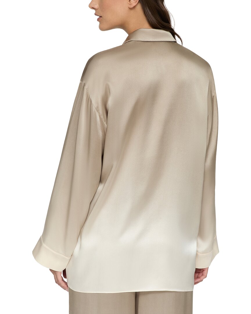 Lafayette 148 New York Ombre Boyfriend Oversized Shirt