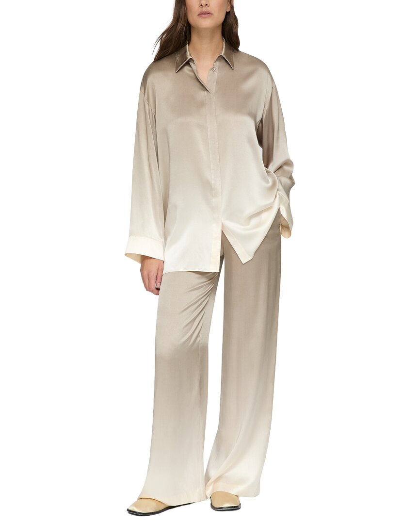 Lafayette 148 New York Ombre Boyfriend Oversized Shirt