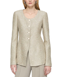 Lafayette 148 New York Scoop Neck Fitted Jacket